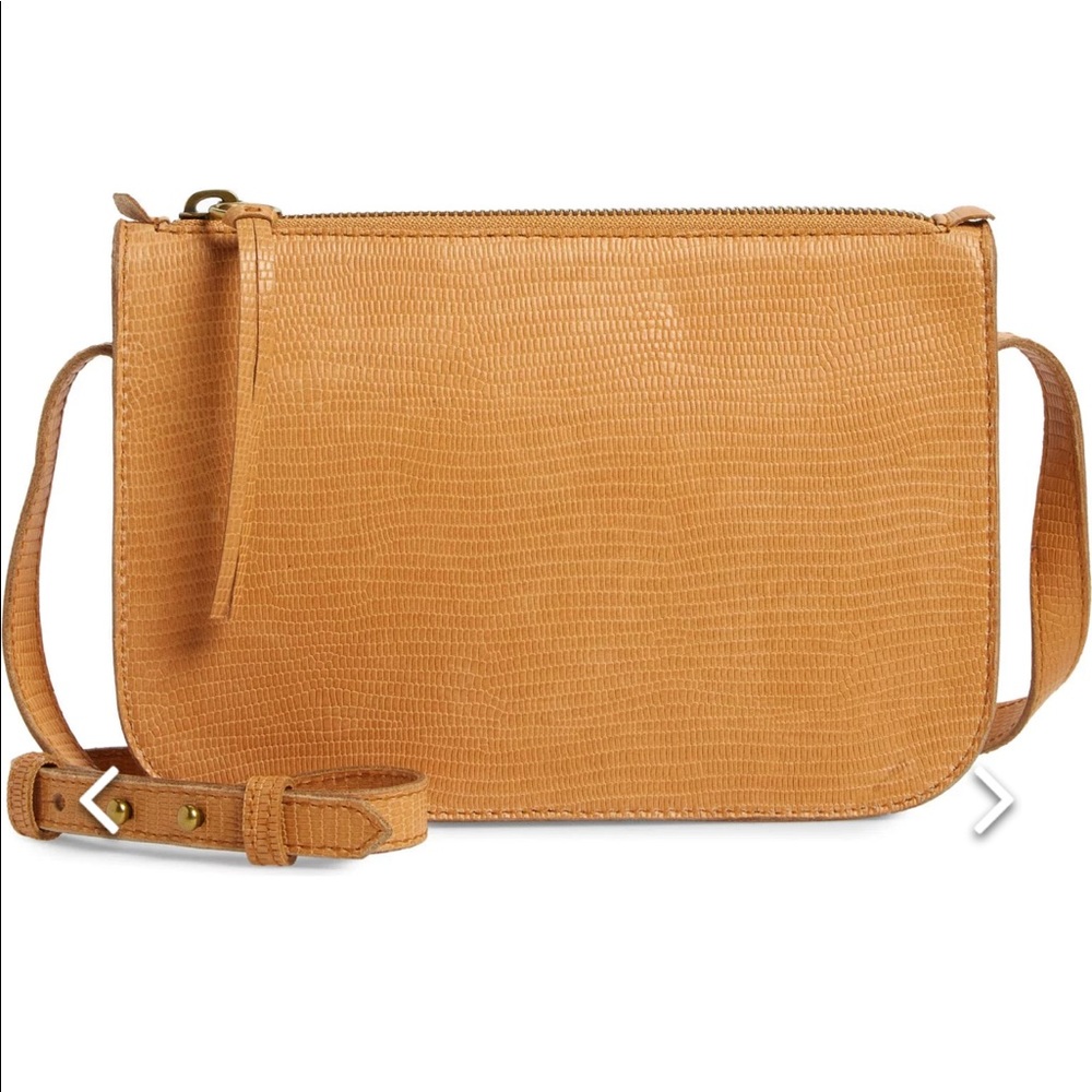 MADEWELL-The Simple Lizard Embossed Leather Crossbody Bag